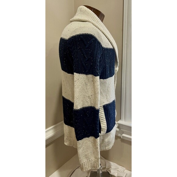 CPO Provisions Shipmen Supply Mens Shawl Collar Cardigan Fisherman Sweater Sz M - Picture 4 of 12